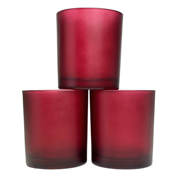 20 Pack Red Frosted Glass Votive Tealight Candle Holders Valentines Day Xmas Wedding Decor Glass Candlestick Party Decorations Bridal Baby Shower Event - RnR Galore