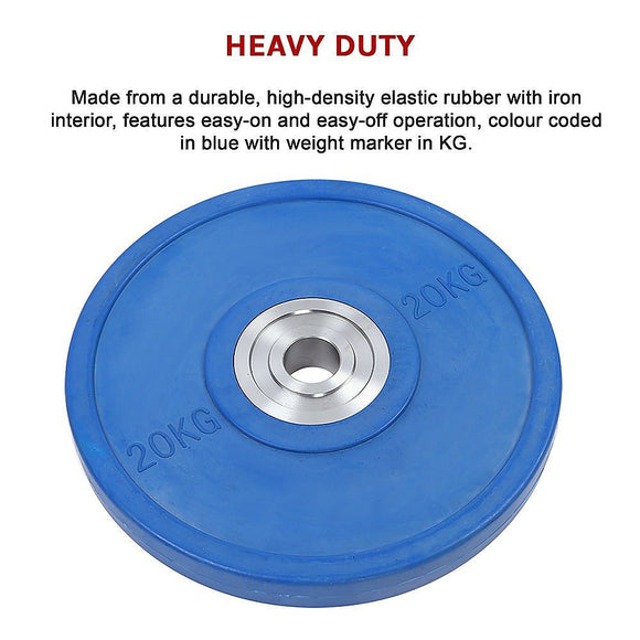 20KG PRO Olympic Rubber Bumper Weight Plate - RnR Galore