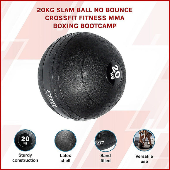 20kg Slam Ball No Bounce Crossfit Fitness MMA Boxing BootCamp - RnR Galore