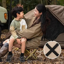 23*28cm Black Outdoor Folding Stool - Lightweight Portable Picnic Chair, Fishing Chair, Camping Seat, and Collapsible Bench for Outdoor Activities - RnR Galore