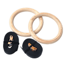 235mm Wooden Gymnastic Rings – Olympic Gym Strength Training & Fitness - RnR Galore
