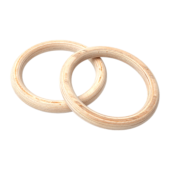 235mm Wooden Gymnastic Rings – Olympic Gym Strength Training & Fitness - RnR Galore