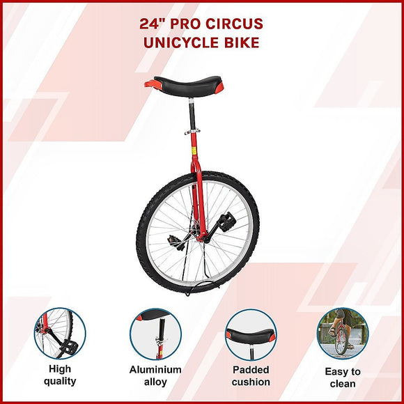 24 Inch Pro Circus Unicycle for Performance Training Indoor Show Use - RnR Galore