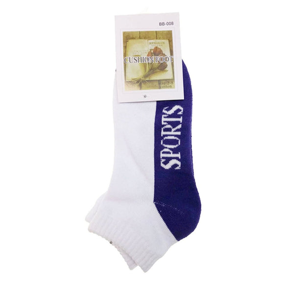 24x COTTON ANKLE SOCKS Sport Cushion Foot Low Cut Running - Assorted Colours Bulk - 2 - 8 - RnR Galore