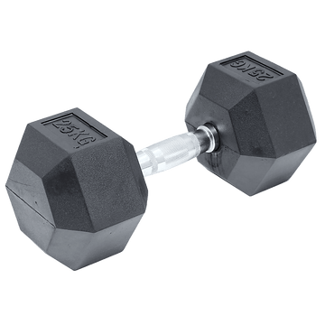 25KG Commercial Rubber Hex Dumbbell Gym Weight - RnR Galore