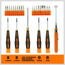 26Pc Precision Screwdriver Set Magnetic Pickup Hex Torx Philip Flat Bits Drive - RnR Galore
