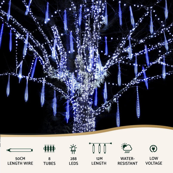 288 LED 7M Christmas Lights Icicle Light Falling Metor Jingle Jollys - RnR Galore
