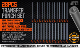 28x Center Transfer Punches Set Machinists Tool Punch Stand Heat Treated Steel - RnR Galore