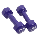 2kg Dumbbells Pair PVC Hand Weights Rubber Coated - RnR Galore