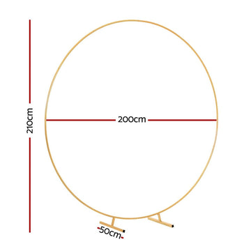 2M Round Backdrop Stand Wedding Background Decoration Party Flower Balloon Display - RnR Galore