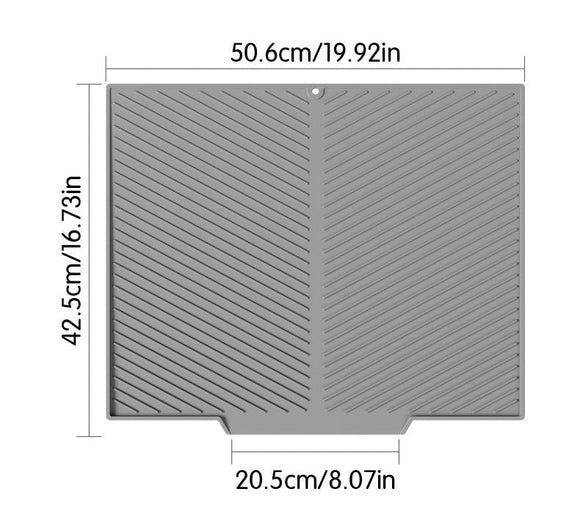 2PC White Multi - Use Drain Mat (51x43 cm) – Non - Slip Heat Protection for Dish Drying & Prep - RnR Galore