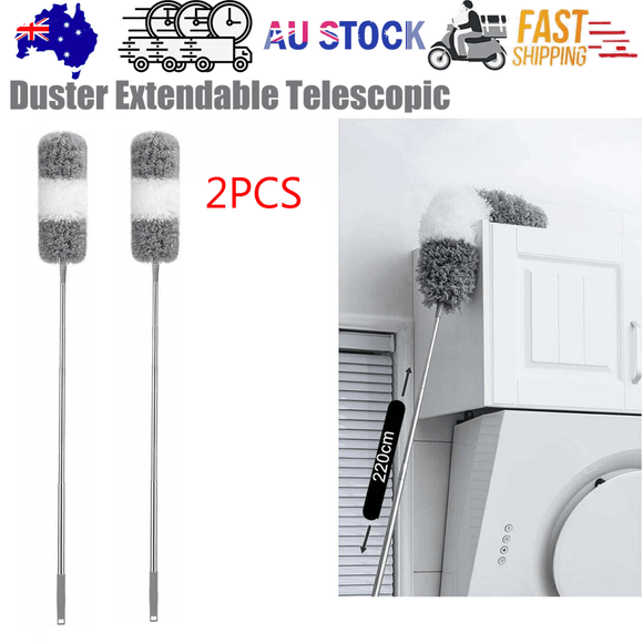2PCS Duster Extendable Telescopic Microfibre Duster with Stainless Steel Pole - RnR Galore
