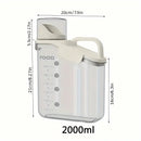 2Sizes Portable Transparent Grain Storage Jar Cat Food Rice Snack Tea Container - 2000ML - RnR Galore