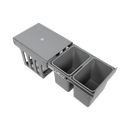 2x 15L Pull Out Trash Bin Dual Kitchen Garbage Waste Basket Cabinet Bin - RnR Galore