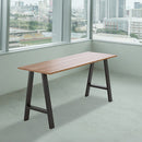 2x Rustic Dining Table Legs Steel Industrial Vintage 71cm - Black - RnR Galore