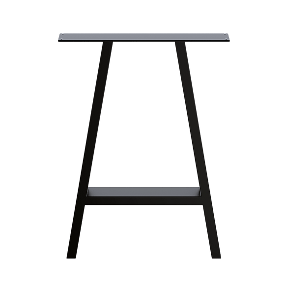 2x Rustic Dining Table Legs Steel Industrial Vintage 71cm - Black - RnR Galore
