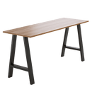 2x Rustic Dining Table Legs Steel Industrial Vintage 71cm - Black - RnR Galore