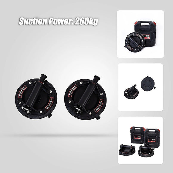 2x20cm 500kg Vacuum Suction Cup Glass Lifter Granite Sucker Pump Lift Heavy Duty - RnR Galore