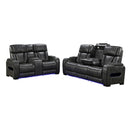 3 - 2 Seater Electric Air Leather Dark Grey Recliner Set - RnR Galore