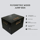 3 IN 1 Black Wood Plyo Games Plyometric Jump Box - RnR Galore