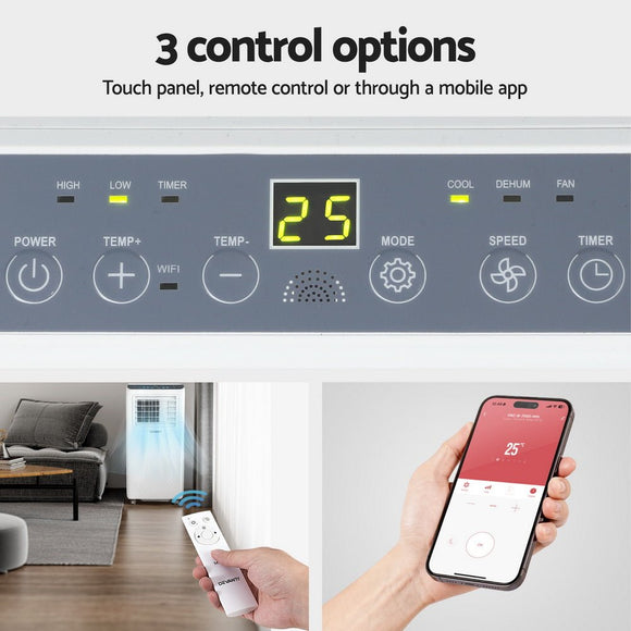 3 - in - 1 Devanti Portable Air Conditioner Dehumidifier Fan 7000BTU - RnR Galore