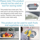 3 - in - 1 Green Collapsible Cutting Board & Drain Basin & Storage Tub - Portable Multifunctional Food Grade Storage Basket(37x27x12cm) - RnR Galore