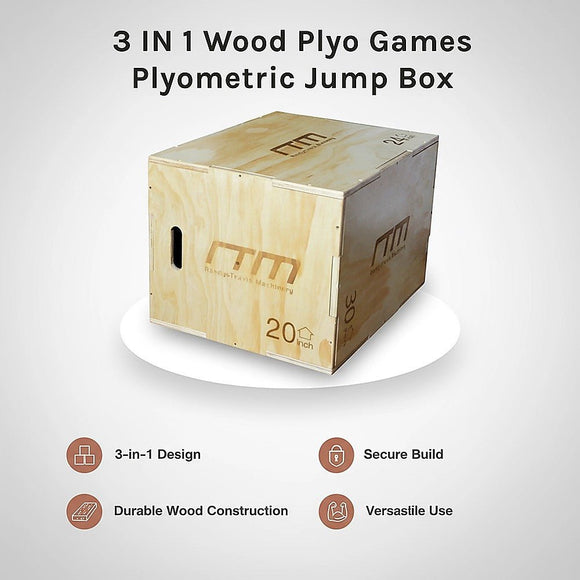 3 IN 1 Wood Plyo Games Plyometric Jump Box - RnR Galore