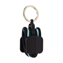 3 - PCS Black Portable Hair Tie Organizer Keychain Compact Hair Accessories Holder with Clip for Travel School Bag and Purse - RnR Galore