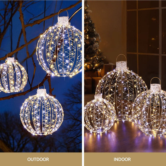 3 PCS Christmas Lights 360 LED Fairy Light Ball Decorations Jingle Jollys - RnR Galore