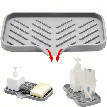 3 - PCS Grey Large Drainable Soap Dish Tray with Anti - Slip Base for Bathroom Sink - Keeps Soap Dry and Organized in Australian Homes - RnR Galore