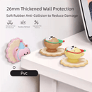 3 Pcs (Pink + Brown + Yellow) Adorable Bear Wall Protector - Multi - Use Self - Adhesive Door Stopper Bumper - RnR Galore