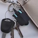3 - PCS Pink Portable Hair Tie Organizer Keychain Compact Hair Accessories Holder with Clip for Travel School Bag and Purse - RnR Galore