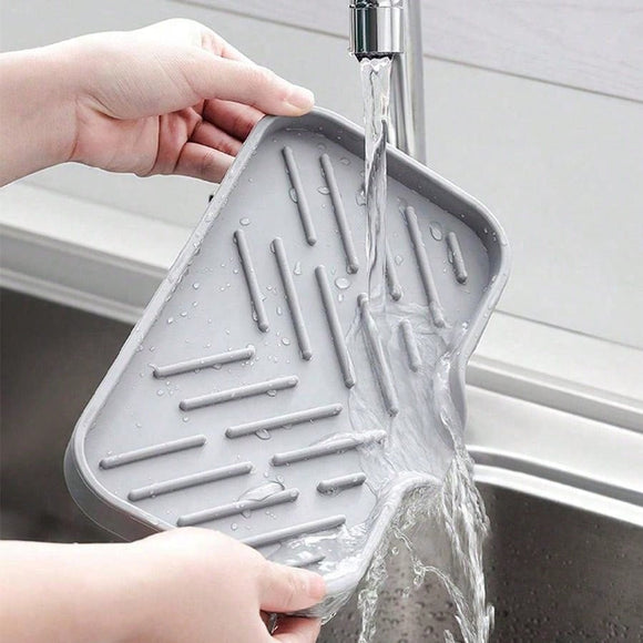 3 - PCS White Large Drainable Soap Dish Tray with Anti - Slip Base for Bathroom Sink - Keeps Soap Dry and Organized in Australian Homes - RnR Galore