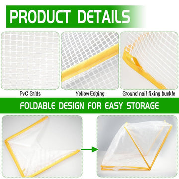 3 piece White Foldable Raised Garden Bed Cover - Vegetable Plant Protector(80 x 34 x 35 cm) - RnR Galore