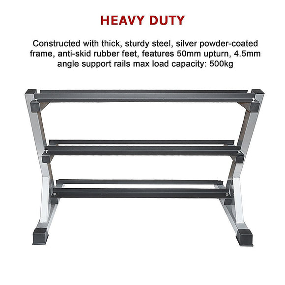 3 Tier Dumbbell Rack for Dumbbell Weights Storage - RnR Galore