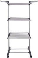 3 Tier Foldable Clothes Drying Rack for Laundry Dryer with Hanger Stand Rail Indoor - RnR Galore