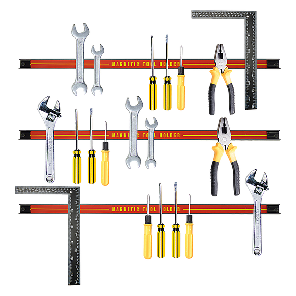 3 x 61cm Magnetic Wall Mounted Tool Holder Storage Organiser Garage Workshop - RnR Galore