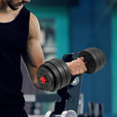 30kg Adjustable Rubber Dumbbell Set Barbell Home GYM Exercise Weights - RnR Galore