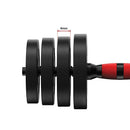 30kg Adjustable Rubber Dumbbell Set Barbell Home GYM Exercise Weights - RnR Galore