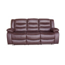 3+2 Seater Recliner Sofa In Faux Leather Lounge Couch in Brown - RnR Galore