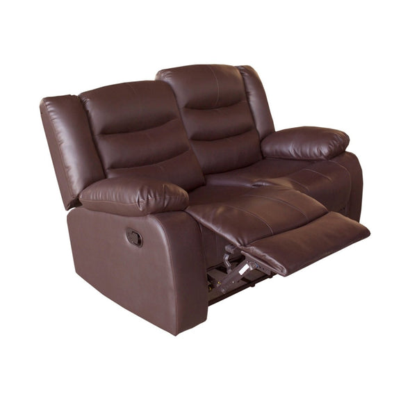 3+2 Seater Recliner Sofa In Faux Leather Lounge Couch in Brown - RnR Galore