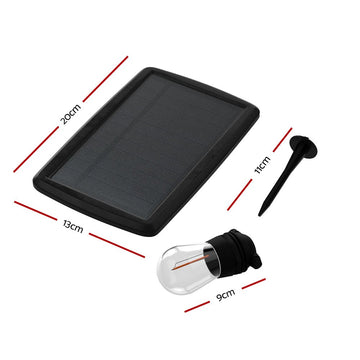 32m Solar Festoon Lights Outdoor LED String Light Christmas Party Decorations - RnR Galore
