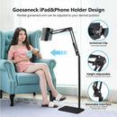 360 Tablet Floor Stand Adjustable 5 - 12.9 Inch Overhead Phone Desktop Holder - RnR Galore