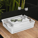 36x Premium Plastic Storage Basket Bulk w/ Grip Handles 30*21.5*8.5cm - RnR Galore