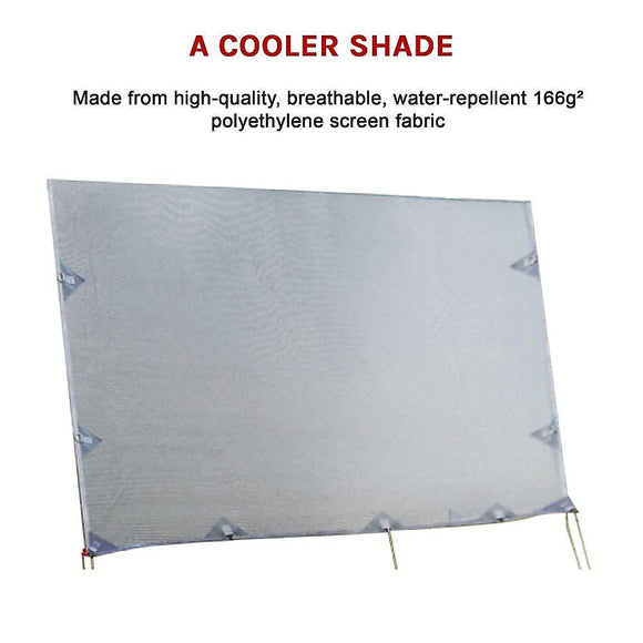 3.7m Caravan Privacy Screen Side Sunscreen Sun Shade for 13' Roll Out Awning - RnR Galore
