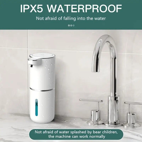 380ml touchless sensor automatic soap dispenser - wall - mounted, rechargeable lithium battery, USB charging, modern black design, suitable for bathroom and kitchen, bathroom soap dispenser | modern soap dispenser | touchless soap dispenser - RnR Galore