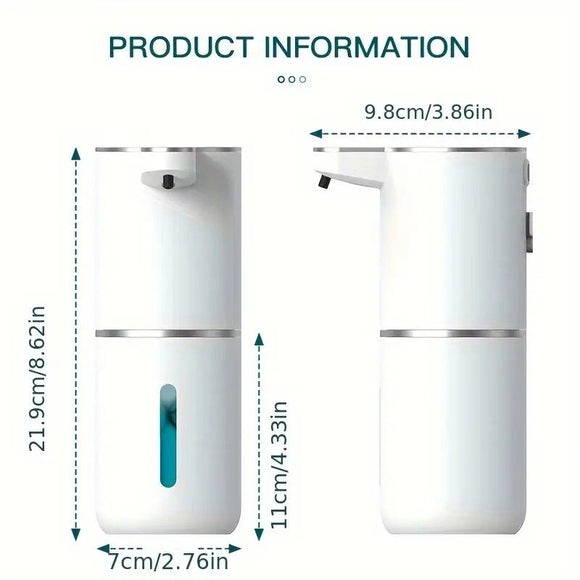 380ml touchless sensor automatic soap dispenser - wall - mounted, rechargeable lithium battery, USB charging, modern black design, suitable for bathroom and kitchen, bathroom soap dispenser | modern soap dispenser | touchless soap dispenser - RnR Galore