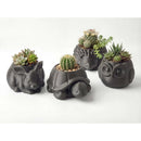 3D printed animal flower pots suitable for home and garden. Gray rabbit single piece. - RnR Galore