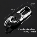 3pc Black Durable Zinc Alloy Carabiner Keychain – Secure Twist Lock & Dual Key Rings - RnR Galore