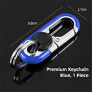 3pc Blue Durable Zinc Alloy Carabiner Keychain – Secure Twist Lock & Dual Key Rings - RnR Galore